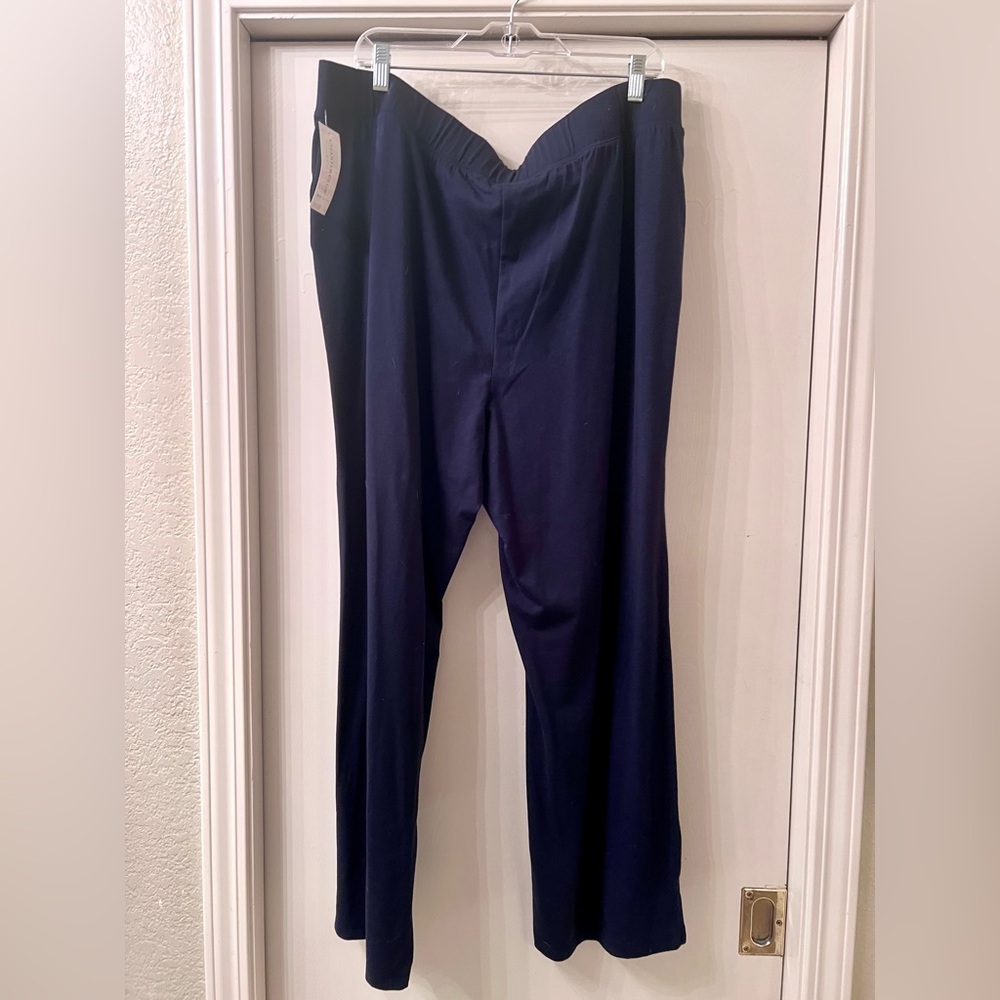 Charter Club Woman Sport Navy Blue Cotton Pants NEW Size 2X - Picture 3 of 8